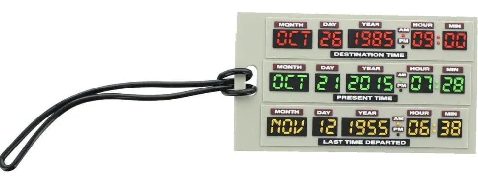 Back to the Future 2.5" x 4.25" PVC Luggage Tag