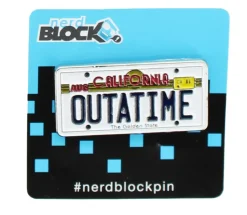 Back to the Future "Outatime" License Plate Enamel Collector Pin