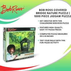 Bob Ross Covered Bridge Nature Puzzle | 1000 Piece Jigsaw Puzzle