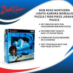 Bob Ross Northern Lights Aurora Borealis Puzzle | 1000 Piece Jigsaw Puzzle
