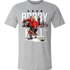 Bobby Hull Chicago Skyline WHT