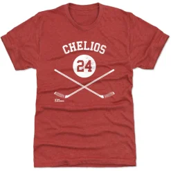 Chris Chelios Detroit 24 Sticks WHT
