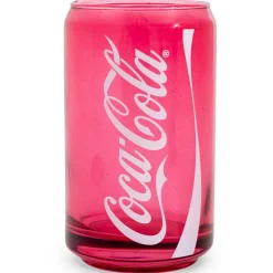 Coca-Cola Can-Shaped Red Glass Cup | Holds 10 Ounces
