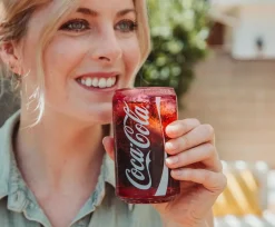 Coca-Cola Can-Shaped Red Glass Cup | Holds 10 Ounces