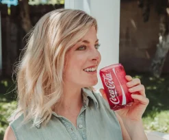 Coca-Cola Can-Shaped Red Glass Cup | Holds 10 Ounces