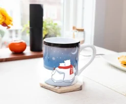 Coca-Cola Holiday Polar Bears Heat-Reveal Ceramic Mug | Holds 14 Ounces