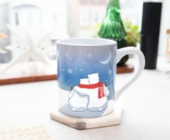 Coca-Cola Holiday Polar Bears Heat-Reveal Ceramic Mug | Holds 14 Ounces