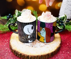 Disney Nightmare Before Christmas Jack and Sally Mug Set | Each Holds 14 Ounces