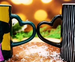 Disney Nightmare Before Christmas Jack and Sally Mug Set | Each Holds 14 Ounces