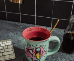 Disney Nightmare Before Christmas Jack and Sally 20-Ounce Wide Rim Ceramic Mug