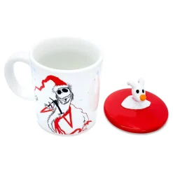 Disney The Nightmare Before Christmas Santa Jack Ceramic Mug With Sculpted Lid