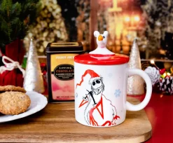 Disney The Nightmare Before Christmas Santa Jack Ceramic Mug With Sculpted Lid