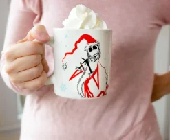 Disney The Nightmare Before Christmas Santa Jack Ceramic Mug With Sculpted Lid