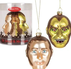 Dr. Jekyll & Mr. Hyde Glass Two-Sided Holiday Ornament