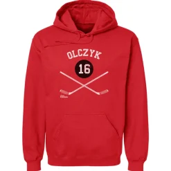 Eddie Olczyk Chicago 16 Sticks WHT