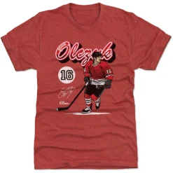 Eddie Olczyk Chicago Retro Script WHT