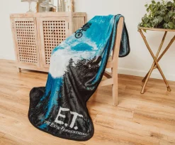 E.T. The Extra-Terrestrial Bike Moon Fleece Throw Blanket | 45 x 60 Inches