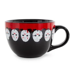 Friday the 13th Jason Mask Legacy Ceramic Soup Mug | Holds 24 Ounces