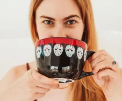 Friday the 13th Jason Mask Legacy Ceramic Soup Mug | Holds 24 Ounces