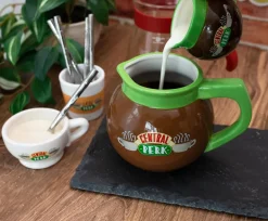 Friends Central Perk Coffee Pot 3D Sculpted Ceramic Mug | Holds 20 Ounces