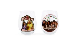 Friends Holiday Stemless Wine Glass Collectible 2-Pack | Each Holds 20 Ounces