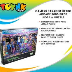 Gamers Paradise '80s Retro Arcade 2000 Piece Jigsaw Puzzle