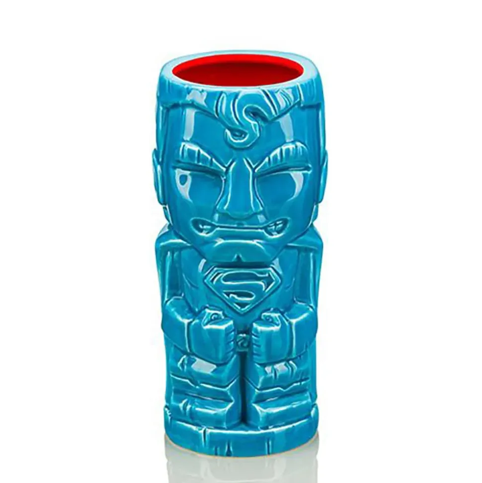 Geeki Tikis DC Comics Superman Blue Ceramic Mug | Holds 16 Ounces