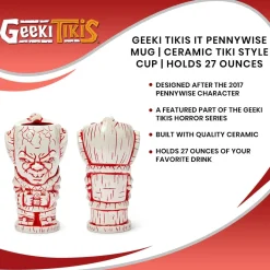 Geeki Tikis IT Pennywise Mug | Ceramic Tiki Style Cup | Holds 27 Ounces