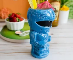 Geeki Tikis Power Rangers Blue Ranger Ceramic Mug | Holds 16 Ounces
