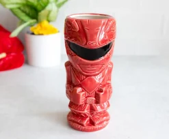 Geeki Tikis Power Rangers Red Ranger Ceramic Mug | Holds 16 Ounces