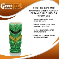Geeki Tikis Power Rangers Green Ranger Ceramic Mug | Holds 16 Ounces