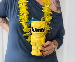 Geeki Tikis Power Rangers Yellow Ranger Ceramic Mug | Holds 15 Ounces