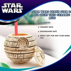 Geeki Tikis Star Wars Death Star Ceramic Mug | Holds 24 Ounces