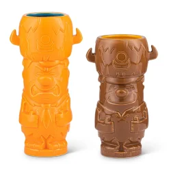 Geeki Tikis The Flintstones Mug Set | Fred & Barney Tiki Mugs | Holds 28 Ounces