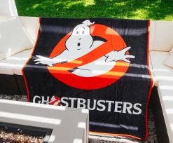 Ghostbusters Logo Raschel Throw Blanket | 45 x 60 Inches