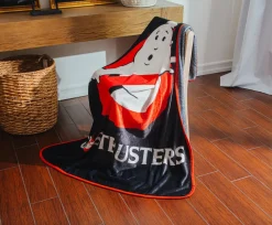 Ghostbusters Logo Raschel Throw Blanket | 45 x 60 Inches