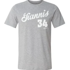 Giannis Antetokounmpo Milwaukee Script WHT