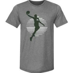 Giannis Antetokounmpo Silhouette Lines WHT