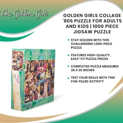 Golden Girls Collage '80s Puzzle For Adults And Kids | 1000 Piece Jigsaw Puzzle