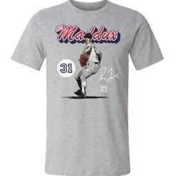 Greg Maddux Atlanta Retro Script WHT