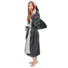 JAWS Great White Shark Unisex Hooded Fleece Robe for Adults | One Size Fits Most