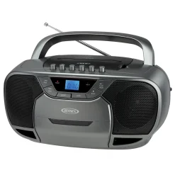 Jensen Portable Bluetooth Stereo MP3 Compact Disc Cassette Player/Recorder with AM/FM Radio