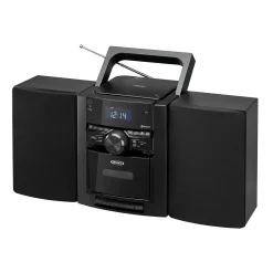 Jensen Portable Stereo Bluetooth CD Music System with Cassette and Digital AM/FM Radio
