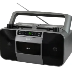 Jensen Portable Stereo CD Player Dual Cassette Deck Recorder with AM/FM Radio