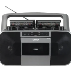 Jensen Portable Stereo CD Player Dual Cassette Deck Recorder with AM/FM Radio