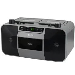 Jensen Portable Stereo CD Player Dual Cassette Deck Recorder with AM/FM Radio