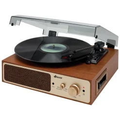 Jensen 3-Speed Stereo Turntable with Stereo Speakers and Dual Bluetooth Transmit/Receive