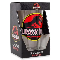 Jurassic Park Logo Pint Glass | Holds 16 Ounces