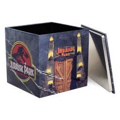 Jurassic Park Tin Storage Box Cube Organizer With Lid | 4 Inches