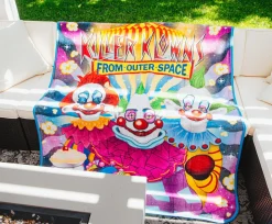 Killer Klowns From Outer Space Characters Raschel Throw Blanket | 45 x 60 Inches
